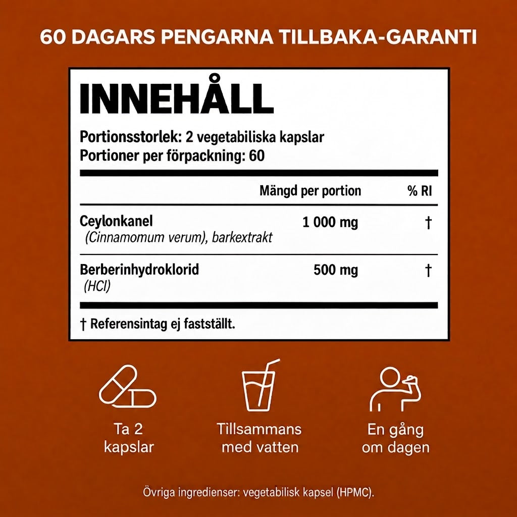 Skandivalabs® Ceylonkanel - Stödjer hälsosamt blodsocker & metabol balans