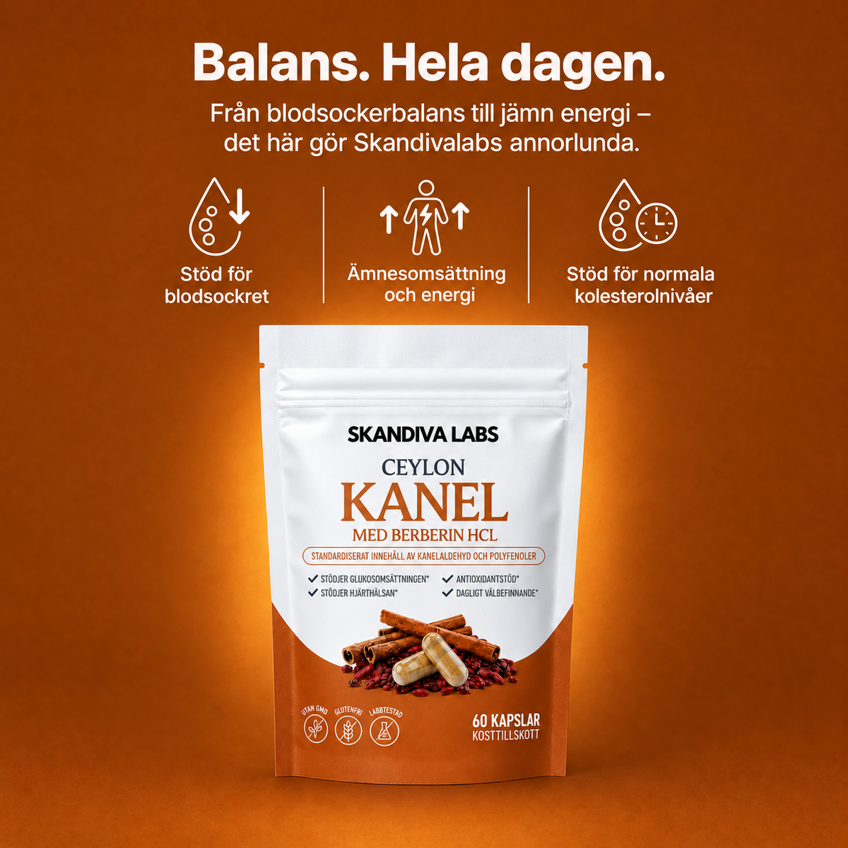 Skandivalabs® Ceylonkanel - Stödjer hälsosamt blodsocker & metabol balans